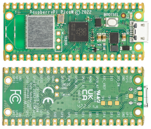 The Raspberry Pi Pico W Rev3 Board.